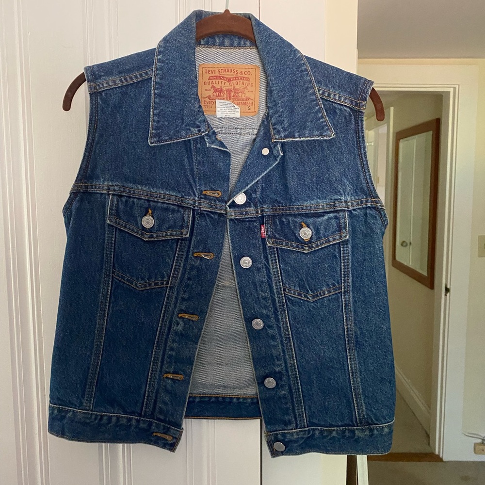 Thrifted Vintage Levi Jean Jacket Vest